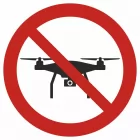 Zakaz lotów dronem - znak bhp zakazujący