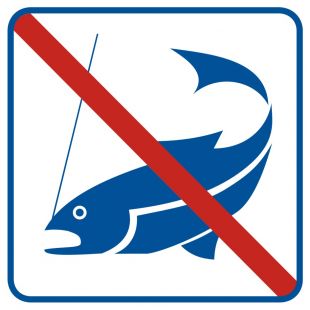Zakaz łowienia ryb - znak informacyjny - RA511