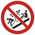 Zakaz najeżdżania na siebie sań (toboganów) - znak bhp zakazujący - GAP047