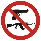 Zakaz noszenia broni - znak bhp zakazujący - GB017