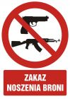 Zakaz noszenia broni - znak bhp zakazujący - GC042