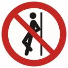 Zakaz opierania się - znak bhp zakazujący - GAP041