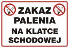 Zakaz palenia na klatce schodowej - znak zakazujący - NE007