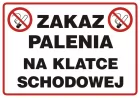 Zakaz palenia na klatce schodowej - znak zakazujący - NE007