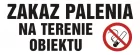 Zakaz palenia na terenie obiektu - znak zakazujący - NE001