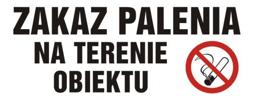 Zakaz palenia na terenie obiektu - znak zakazujący - NE001 - Tablica – zakaz palenia