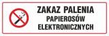 Zakaz palenia papierosów elektronicznych - znak zakazujący, informujący - NE027 - Pomieszczenia socjalne dla pracowników – oznakowanie i przepisy