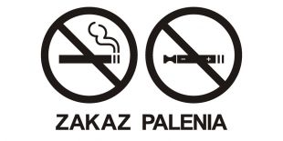 Zakaz palenia tytoniu i papierosów elektronicznych 2 - znak zakazujący, informujący - NE033