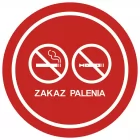 Zakaz palenia tytoniu i papierosów elektronicznych 3 - znak zakazujący, informujący - NE034
