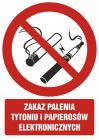 Zakaz palenia tytoniu i papierosów elektronicznych - znak bhp zakazujący - GC071