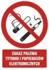 Zakaz palenia tytoniu i papierosów elektronicznych - znak bhp zakazujący - GC071