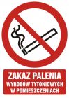 Zakaz palenia wyrobów tytoniowych w pomieszczeniach - znak bhp zakazujący - GC068
