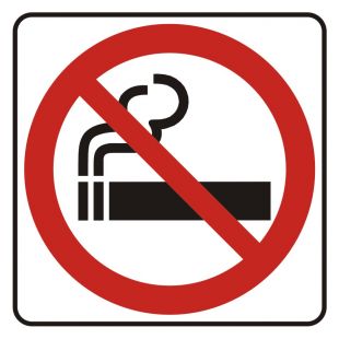 Zakaz palenia - znak, naklejka kolejowa - SD004