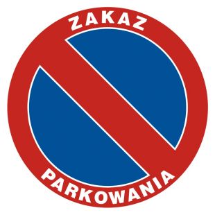 Zakaz parkowania - znak PCV