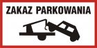 Zakaz parkowania - znak tabliczka PCV - SA038