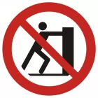 Zakaz pchania - znak bhp zakazujący - GAP017