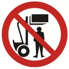 Zakaz przebywania pod ciężarem - znak bhp zakazujący - GB003