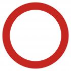 Zakaz ruchu w obu kierunkach - znak PCV