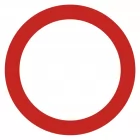 Zakaz ruchu w obu kierunkach - znak PCV