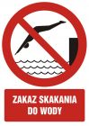 Zakaz skakania do wody - znak bhp zakazujący - GC040