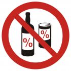 Zakaz spożywania alkoholu - znak bhp zakazujący - GB024