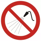 Zakaz spryskiwania wodą - znak bhp zakazujący - GAP016