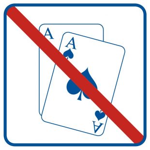 Zakaz uprawiania gier hazardowych - znak informacyjny - RA509