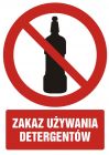 Zakaz używania detergentów - znak bhp zakazujący - GC066