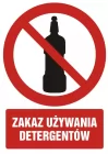 Zakaz używania detergentów - znak bhp zakazujący - GC066