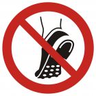 Zakaz wchodzenia w obuwiu z metalowa podeszwą - znak bhp zakazujący - GAP035