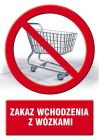 Zakaz wchodzenia z wózkami - znak informacyjny - PC109