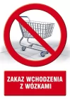 Zakaz wchodzenia z wózkami - znak informacyjny - PC109