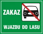Zakaz wjazdu do lasu - znak, lasy - OB016