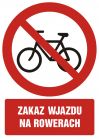 Zakaz wjazdu na rowerach - znak bhp zakazujący - GC039
