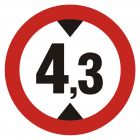 Zakaz wjazdu pojazdów o wysokości ponad ... m - znak PCV