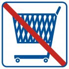 Zakaz wjazdu z wózkami - znak informacyjny - RA518