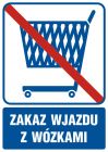 Zakaz wjazdu z wózkami - znak informacyjny - RB509