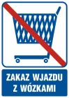 Zakaz wjazdu z wózkami - znak informacyjny - RB509