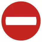 Zakaz wjazdu - znak PCV