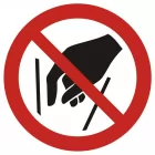 Zakaz wkładania rąk do środka - znak bhp zakazujący - GAP015