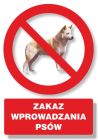 Zakaz wprowadzania psów - znak informacyjny - PC108