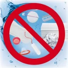 Zakaz wrzucania do toalety - znak informacyjny - PC607 - PC607 Zakaz wrzucania do toalety - znak informacyjny - PC607