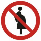 Zakaz wstępu dla kobiet w ciąży - znak bhp zakazujący - GAP042