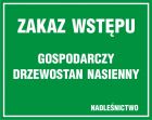 Zakaz wstępu - gospodarczy drzewostan nasienny - znak, lasy - OB019