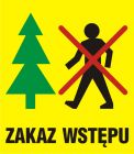 Zakaz wstępu - znak, lasy - OB031