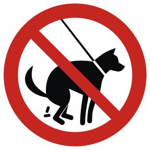 Zakaz wyprowadzania psów 1 - znak informacyjny - PA020