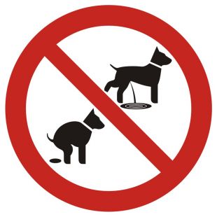 Zakaz wyprowadzania psów 2 - znak informacyjny - PA021