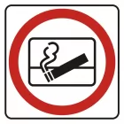 Zakaz wyrzucania  niedopałków za okno - znak, naklejka kolejowa - SD003