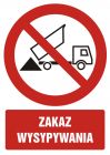 Zakaz wysypywania - znak bhp zakazujący - GC056