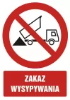 Zakaz wysypywania - znak bhp zakazujący - GC056
